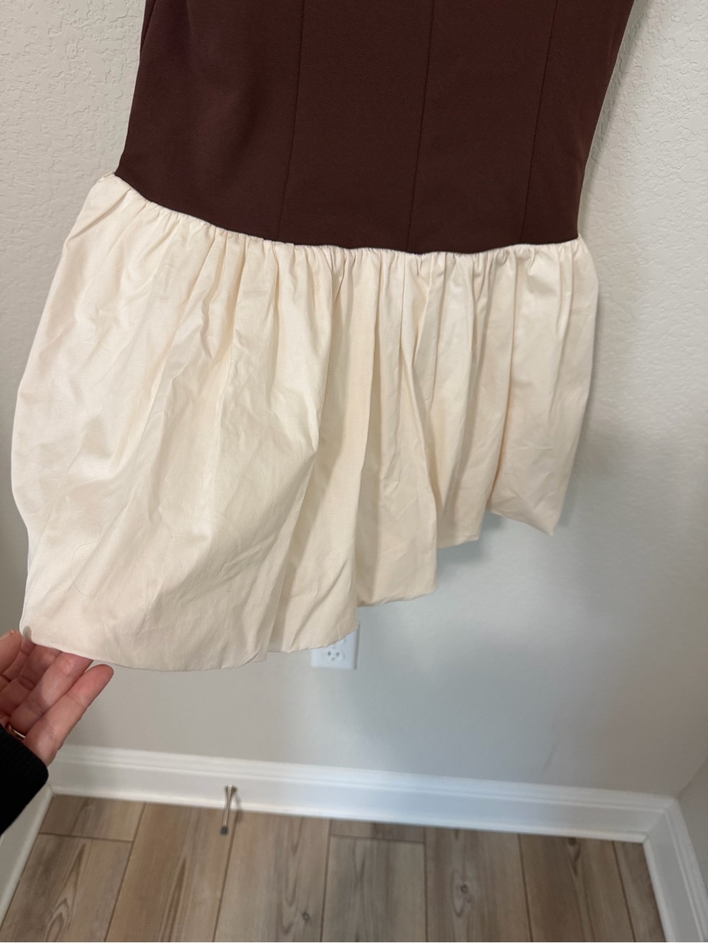 Show Me Your Mumu Contrast Bubble Hem Mini Dress with Built In Shorts - Picture 4 of 10